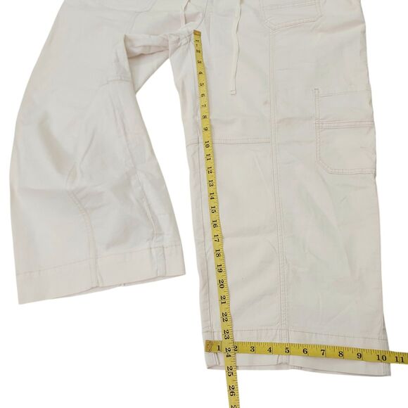 Anthropologie Pilcro Cargo Pants Womens 1X Beige Utility Drawstring Relaxed Fit - Picture 12 of 12